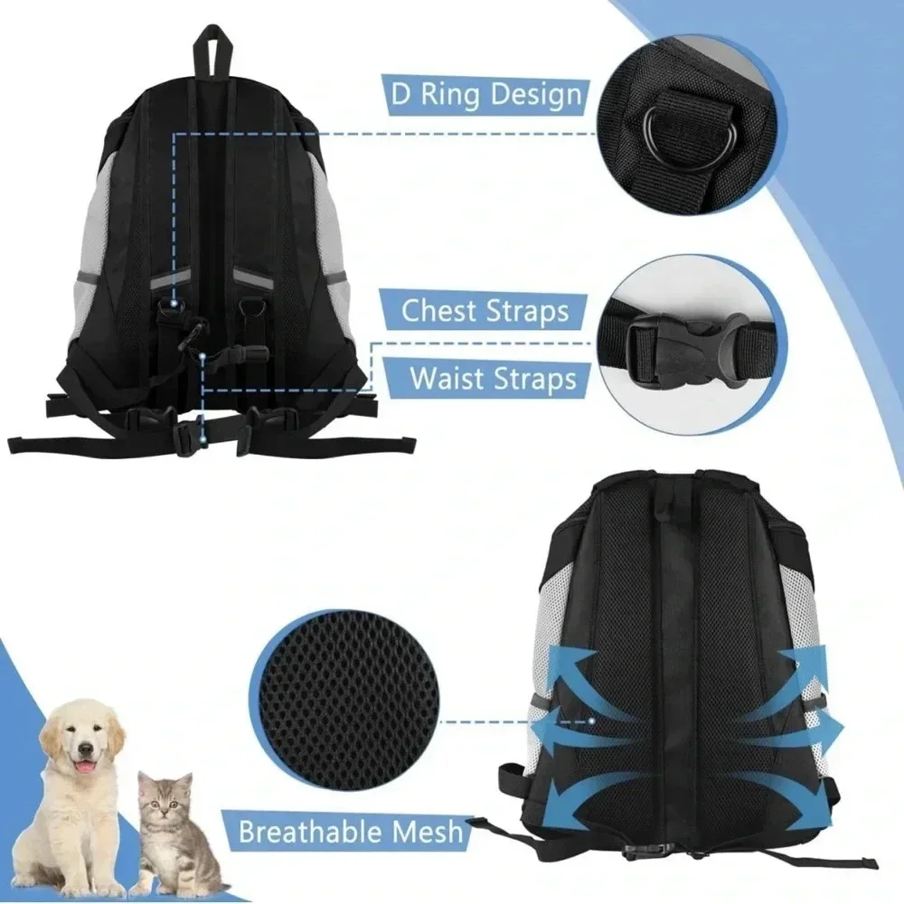 NEW‎ Dog Carrier Backpack For Small Dogs Breathable Head Out Design